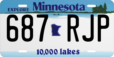 MN license plate 687RJP
