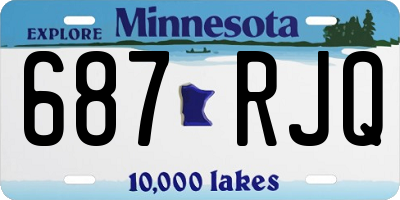 MN license plate 687RJQ