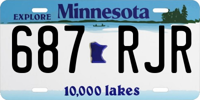 MN license plate 687RJR