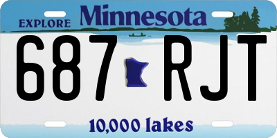MN license plate 687RJT