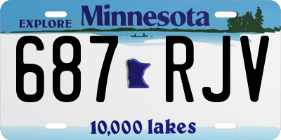 MN license plate 687RJV