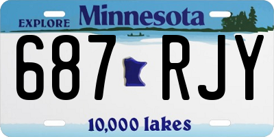 MN license plate 687RJY