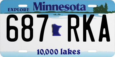 MN license plate 687RKA