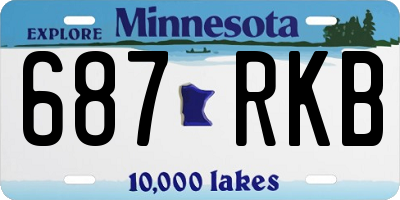 MN license plate 687RKB