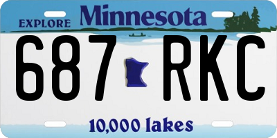 MN license plate 687RKC