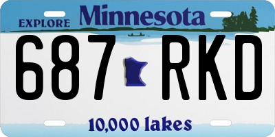 MN license plate 687RKD