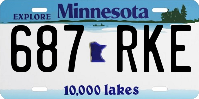 MN license plate 687RKE