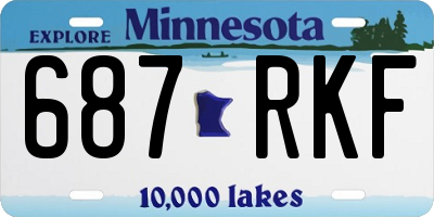 MN license plate 687RKF