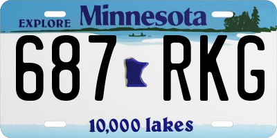 MN license plate 687RKG