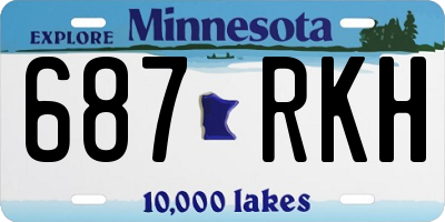 MN license plate 687RKH