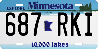 MN license plate 687RKI
