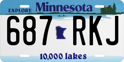MN license plate 687RKJ