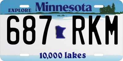 MN license plate 687RKM