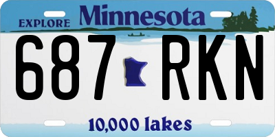 MN license plate 687RKN