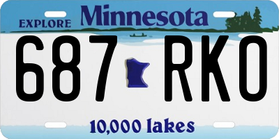 MN license plate 687RKO