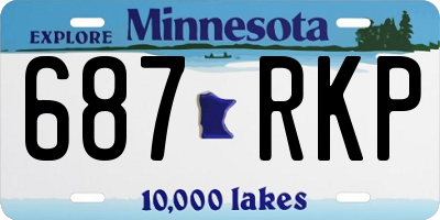 MN license plate 687RKP