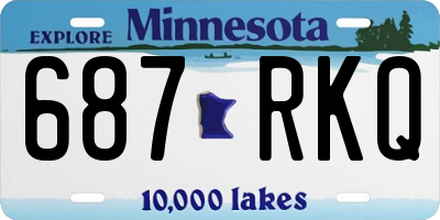 MN license plate 687RKQ