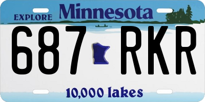 MN license plate 687RKR
