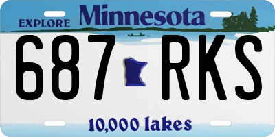 MN license plate 687RKS