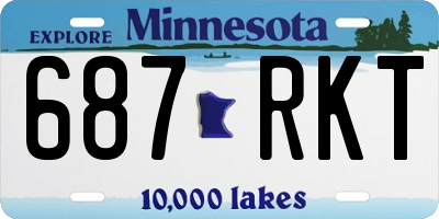 MN license plate 687RKT