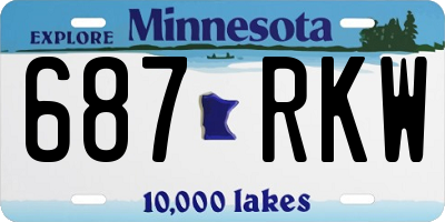MN license plate 687RKW