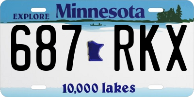 MN license plate 687RKX