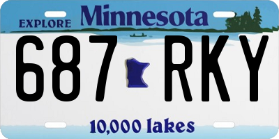 MN license plate 687RKY