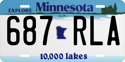 MN license plate 687RLA
