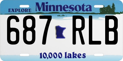 MN license plate 687RLB