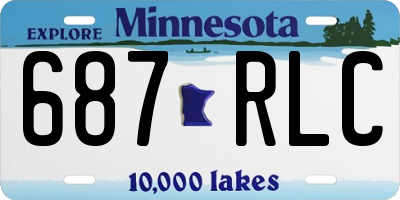 MN license plate 687RLC