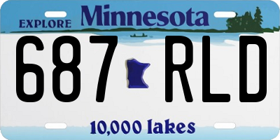MN license plate 687RLD