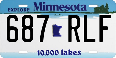MN license plate 687RLF