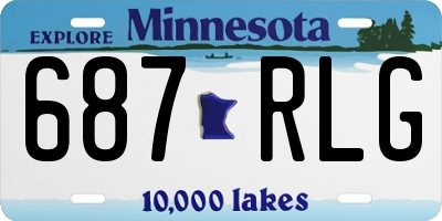 MN license plate 687RLG