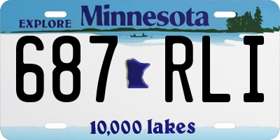 MN license plate 687RLI
