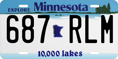 MN license plate 687RLM