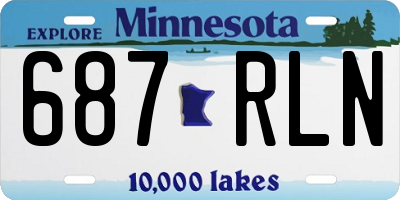 MN license plate 687RLN