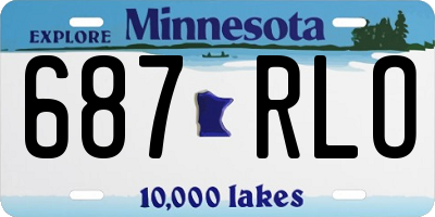 MN license plate 687RLO