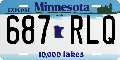 MN license plate 687RLQ