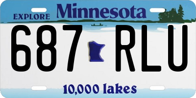 MN license plate 687RLU