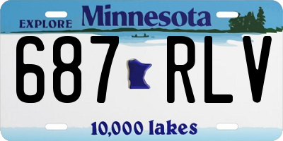 MN license plate 687RLV