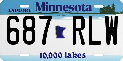 MN license plate 687RLW