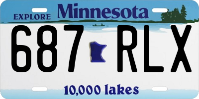 MN license plate 687RLX
