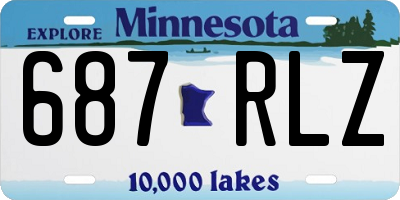 MN license plate 687RLZ