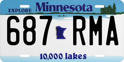 MN license plate 687RMA