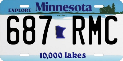 MN license plate 687RMC