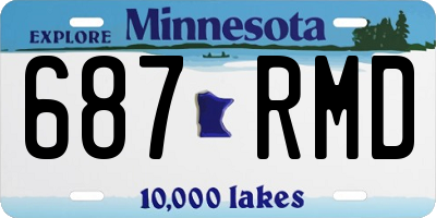 MN license plate 687RMD