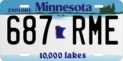 MN license plate 687RME
