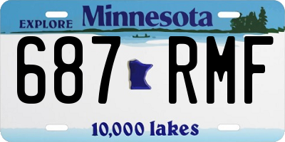 MN license plate 687RMF