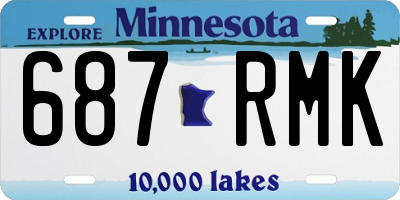 MN license plate 687RMK