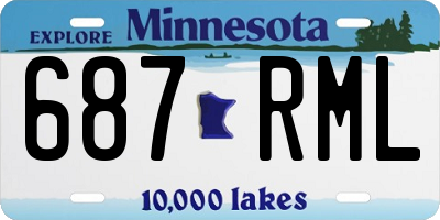 MN license plate 687RML